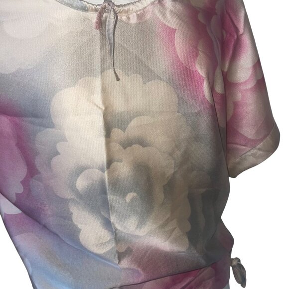Dries Van Noten Womens Top Size Small Multicolor Floral Drawstring Casual - Picture 6 of 14